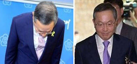 안대희 국무총리 후보가 정부서울청사에서 기자회견을 하고있다.