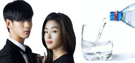 배우 김수현, 전지현 SBS 드라마 별에서 온 그대 포스터 캡쳐