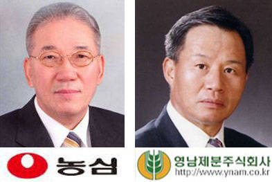 농심 박준 대표, 영남제분 류원기 대표