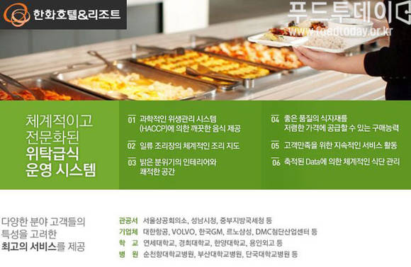 한화호텔앤드리조트의 위탁급식사업