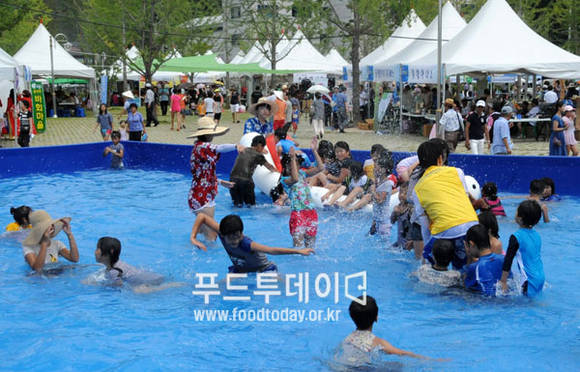 축제장 내 야외 풀장
