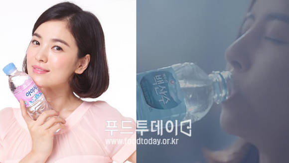 송혜교 롯데칠성 아이시스 모델, 농심 백산수 광고