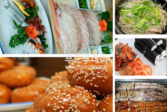 통영 먹거리 활어회, 꿀빵, 복국, 충무김밥, 장어
