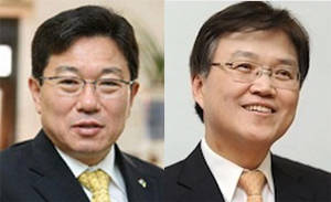 윤상직 산업통상자원부 장관(왼쪽), 최양희 미래창조과학부 장관