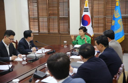 박근혜 대통령 4차 핵심대혁과재 추진상황 중간점검 (청와대 제공)