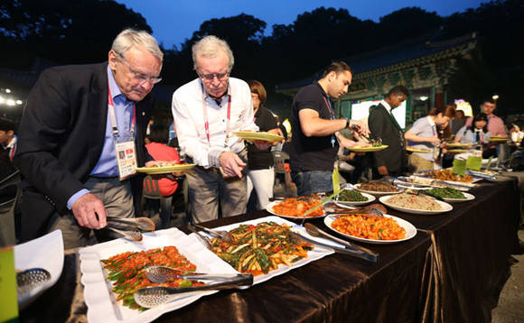 광주하계U대회 각국 대표단 사찰음식 만찬 (광주하계U대회 조직위 제공)
