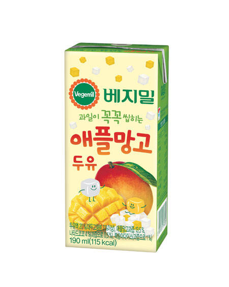 베지밀 과일이 꼭꼭 씹히는 애플망고 두유 (정식품)