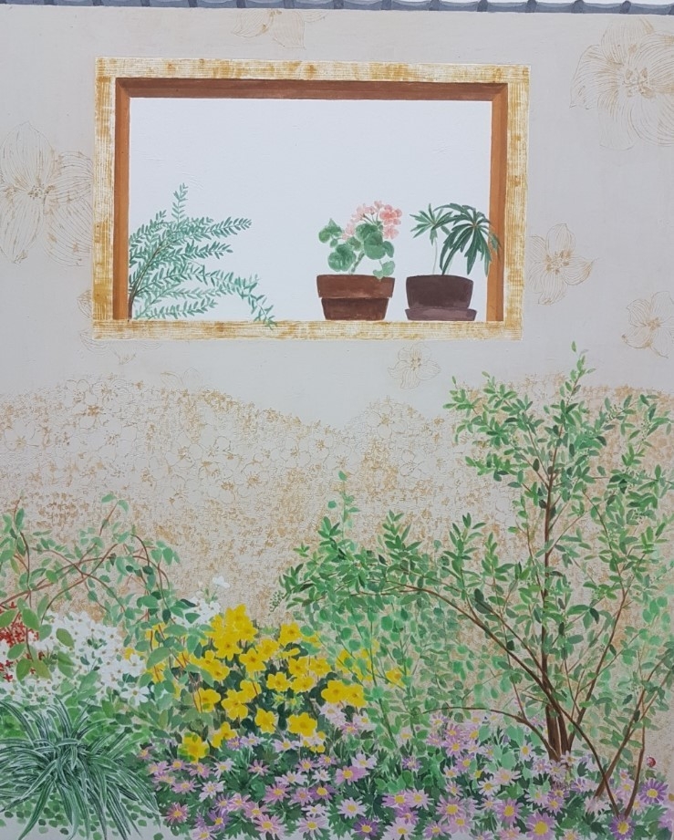 고향 73X91cm 장지에 분채, 먹 2021