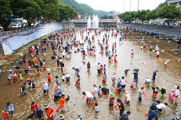 맨손 물고기 잡기 이벤트<br>
