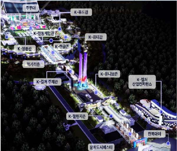K-컬처 박람회장 조감도<br>
