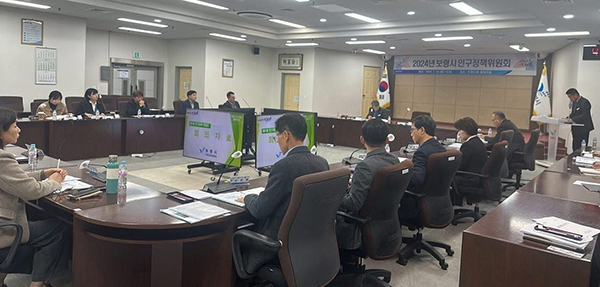보령시 올해 인구정책위원회 회의 모습<br>
