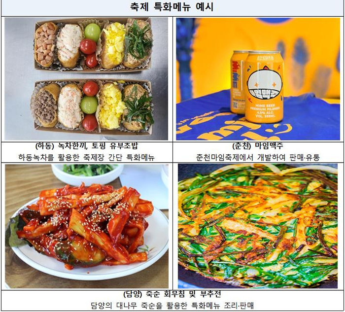 지역축제 특화 메뉴