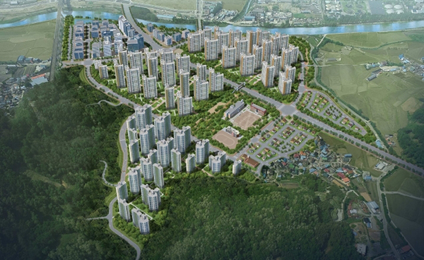 아산 배방휴대지구 도시개발사업 조감도<br>
