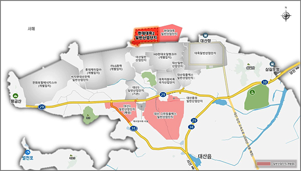 현대대죽2 일반산단 위치<br>
