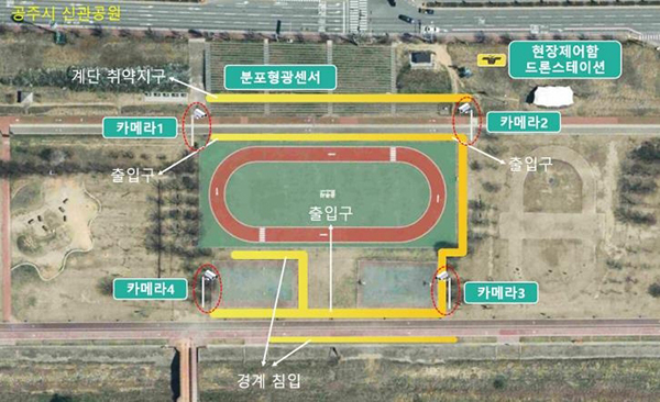 백제문화제 행사장 생활안전솔루션 설치도<br>
