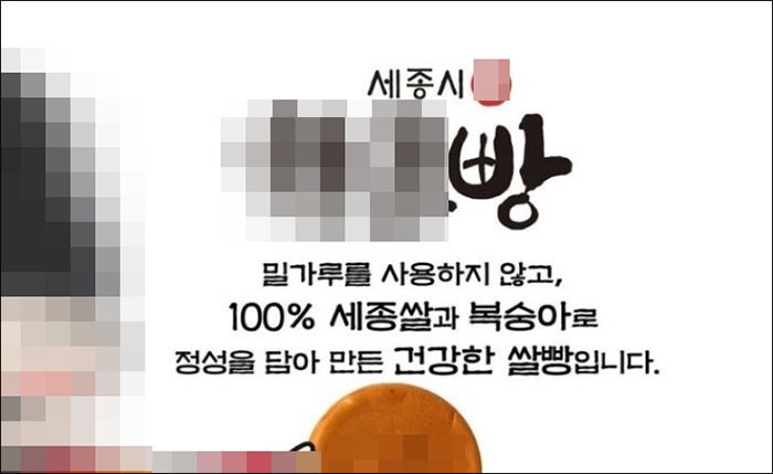 <strong>A업체의 세종시 기념품빵 홍보문구</strong><br>

