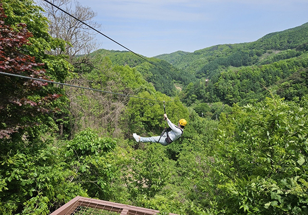 좌구산 줄타기<br>
