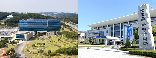 당진시청(사진 좌)과 보령시청<br>
