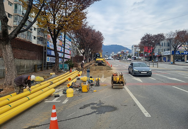 도시가스 관로 공사<br>
