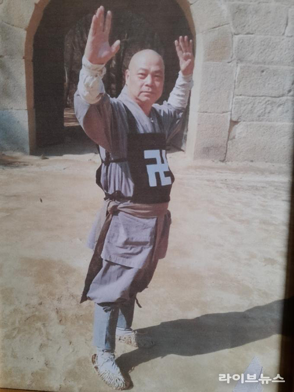 호국불교승병단 단장 경천스님.<br>
