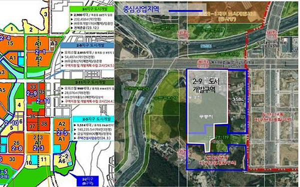 대전 도안 2-9지구 위치도<br>
