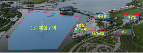 패들보드 체험·강습 구역<br>

