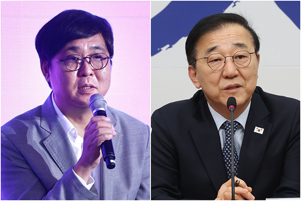 <strong>문체장관 최휘영(왼쪽)·국토장관 김윤덕 후보자</strong><br>
