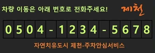 안심번호판 모습<br>
