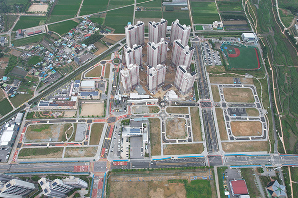 모종2지구 도시개발사업지구 전경<br>
