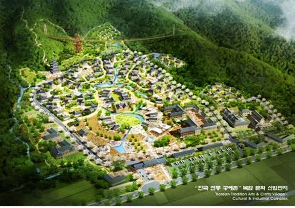한국 전통공예촌 복합문화산업단지 조감도<br>

