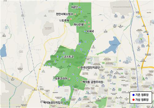 택시 호출 지정 정류장<br>
