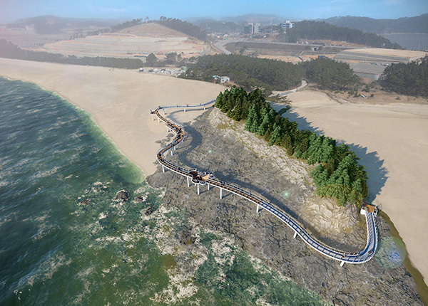 충남 보령시 서해안 관광도로 스카이워크 조감도<br>
