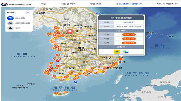 해수욕장 비브리오 예측시스템<br>
