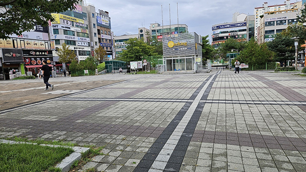 노은역 주차장 모습<br>
