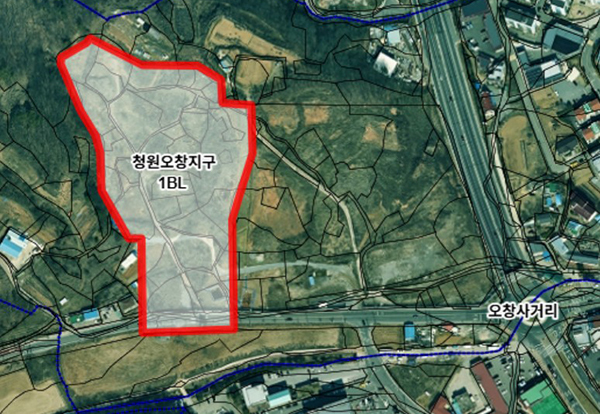 오창 장대리 위치도