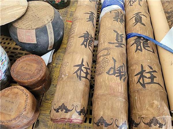 적발된 가짜 골동 보이차<br>
 