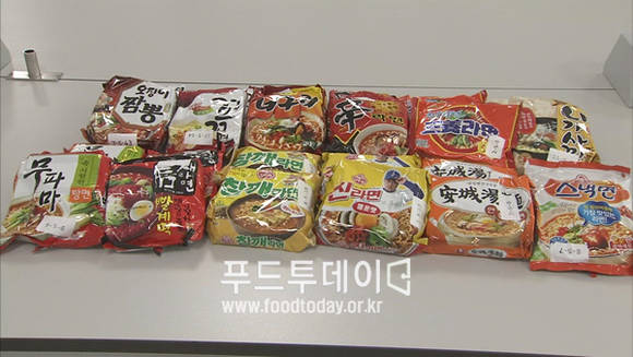 나트륨, 포화지방 함량이 기준치 이상인 라면 제품들